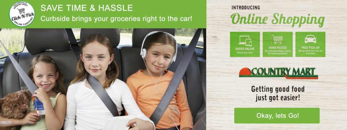 Introducing Online Shopping: Curbside brings your groceries right to the car!